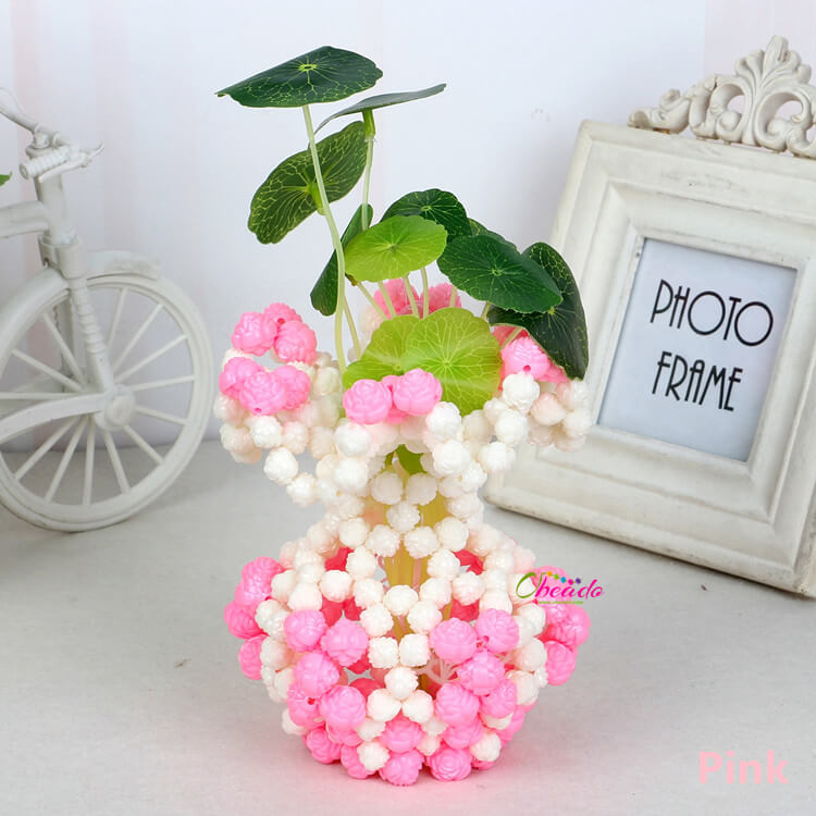 Handmade Decorative Beaded Vase - Image 3