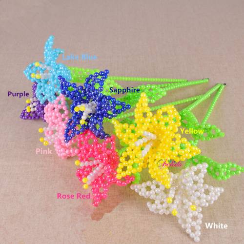 Lily Flower Handmade Beaded Craft 5