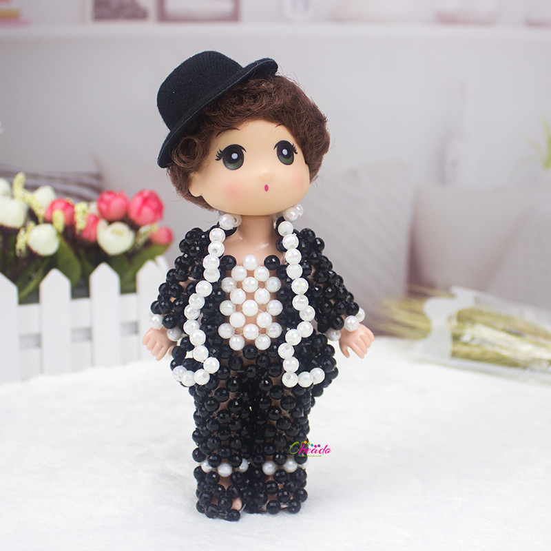 Beaded Bride and Groom Wedding Figurine - Image 5