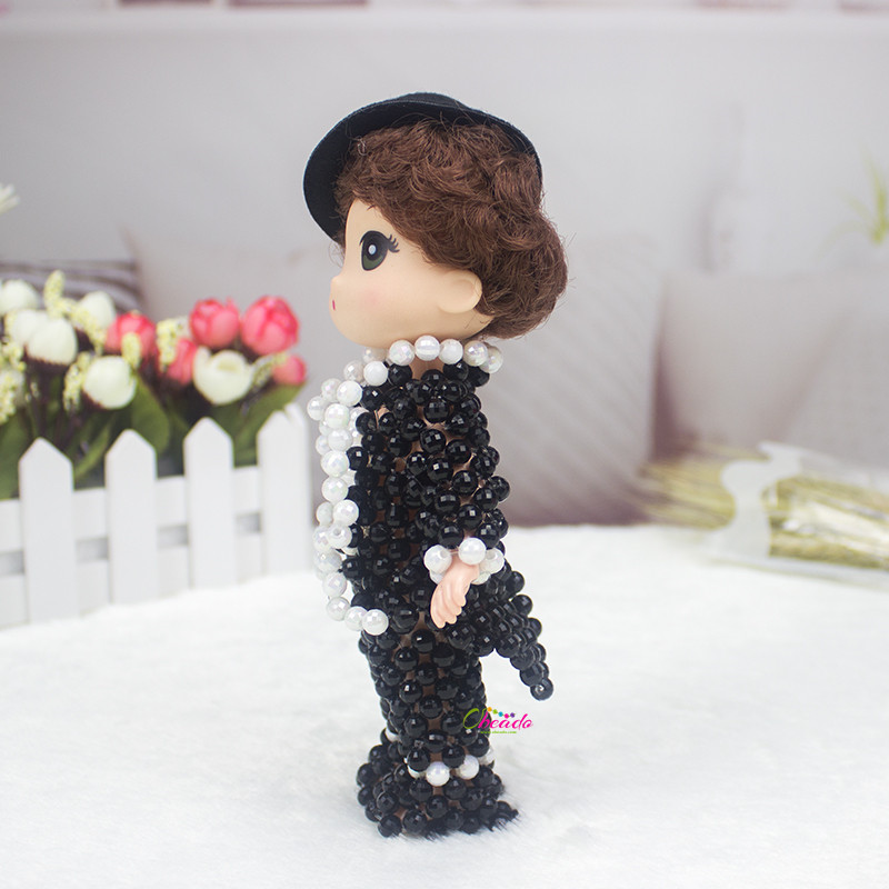 Beaded Bride and Groom Wedding Figurine - Image 6