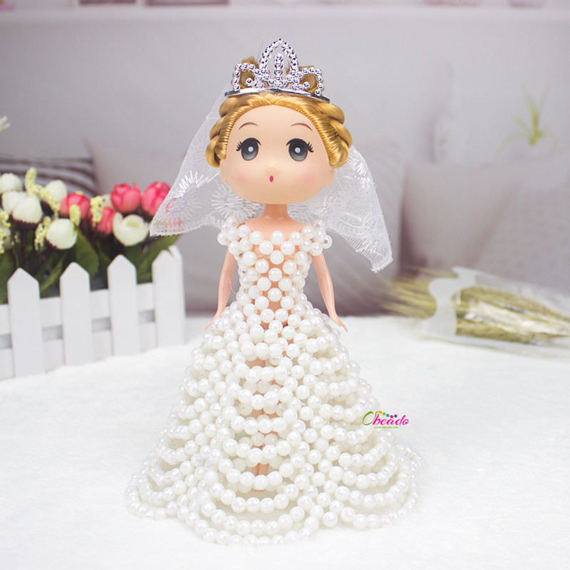 Beaded Bride and Groom Wedding Figurine - Image 7