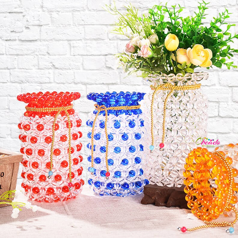 Bead Flower Vase Home Ornament - Image 3