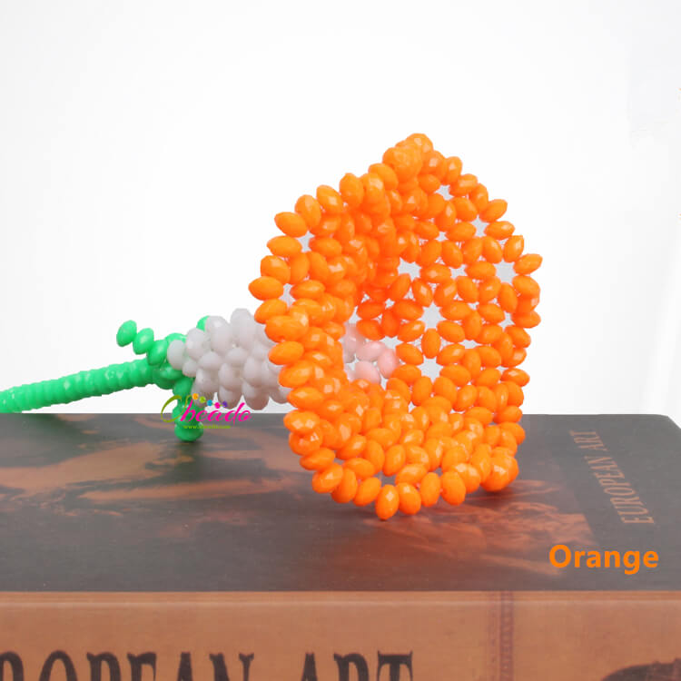 Morning Glory Flower Handmade Beaded Craft - Image 4