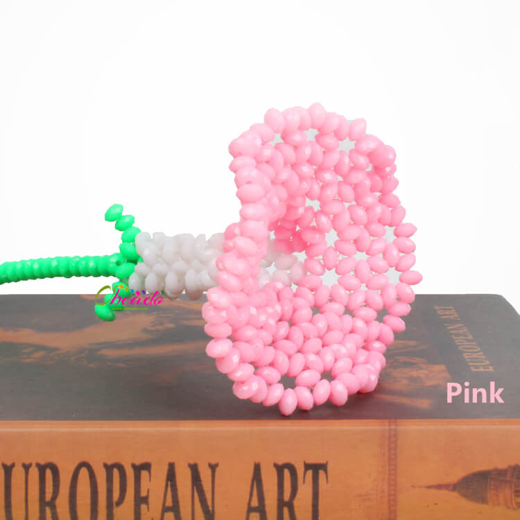 Morning Glory Flower Handmade Beaded Craft - Image 5