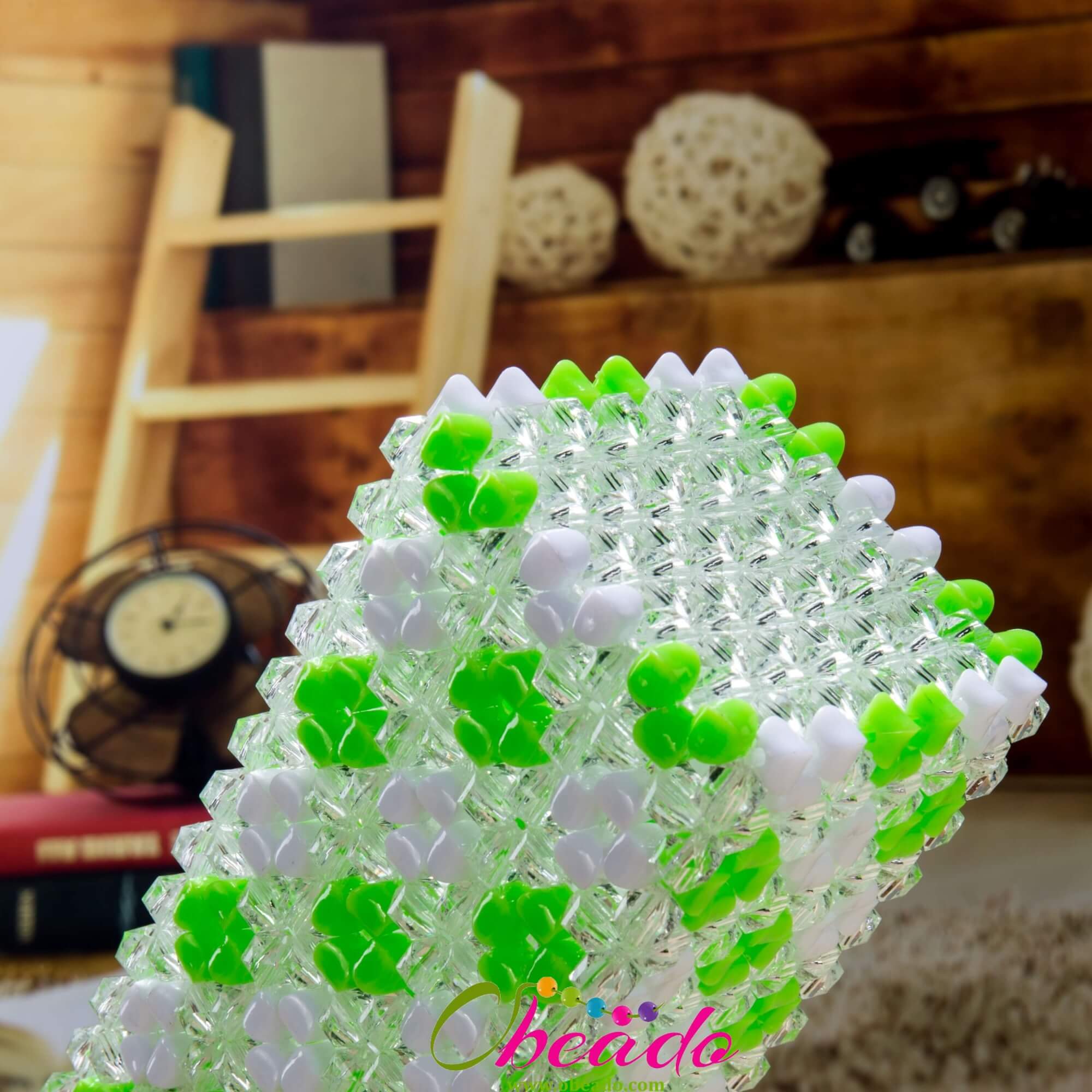 Cuboid Decorative Beaded Vase - Image 4