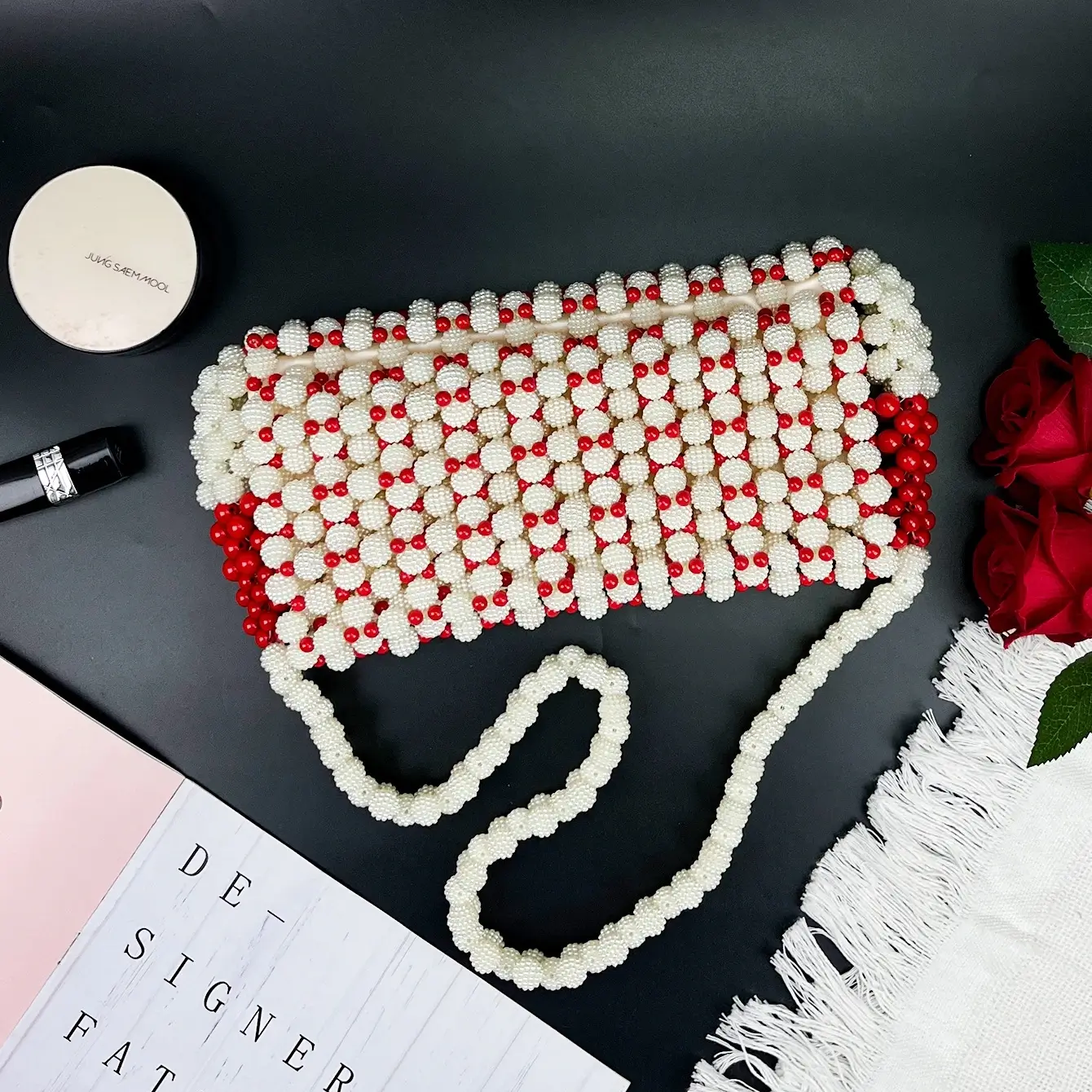 Custom Handmade Vintage Bead Bag - Image 3