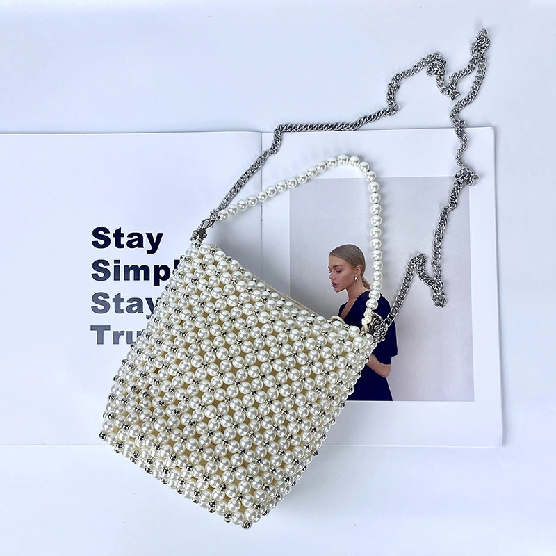 Handmade Pearl Crossbody Bag for Women - Image 11