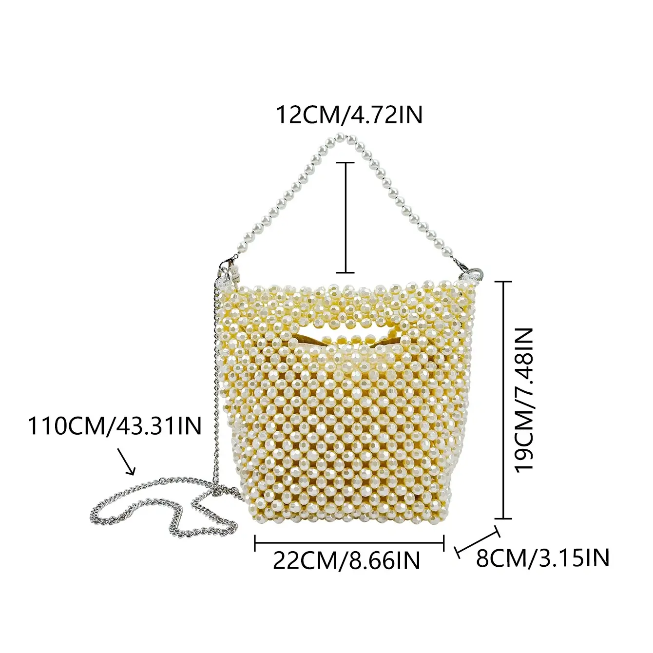Handmade Pearl Wedding Bag for Sale - Image 5