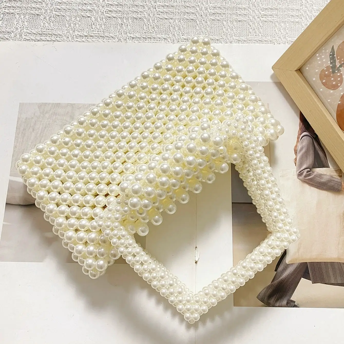 OEM Pearl Wedding Handbag for Sale - Image 2