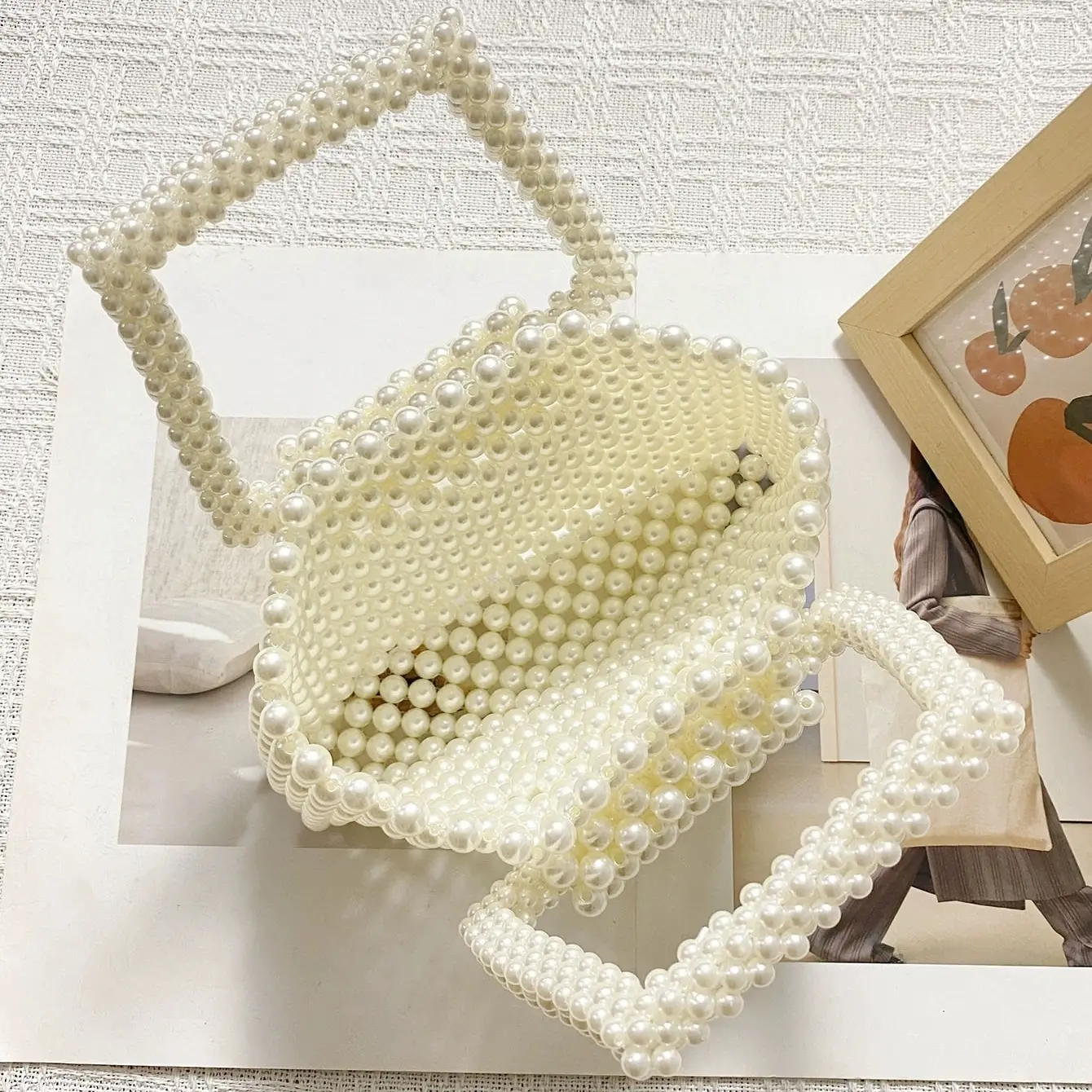 OEM Pearl Wedding Handbag for Sale - Image 3