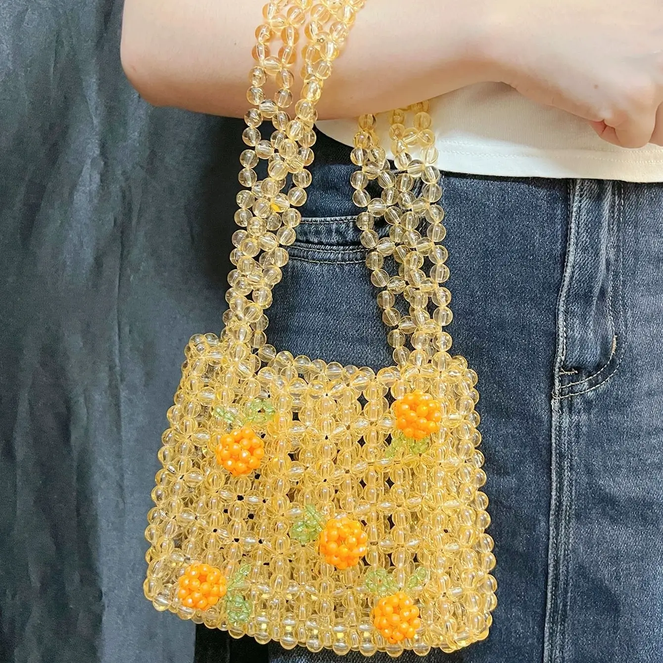 Readymade Beaded Pearl Bag for Women - Image 4