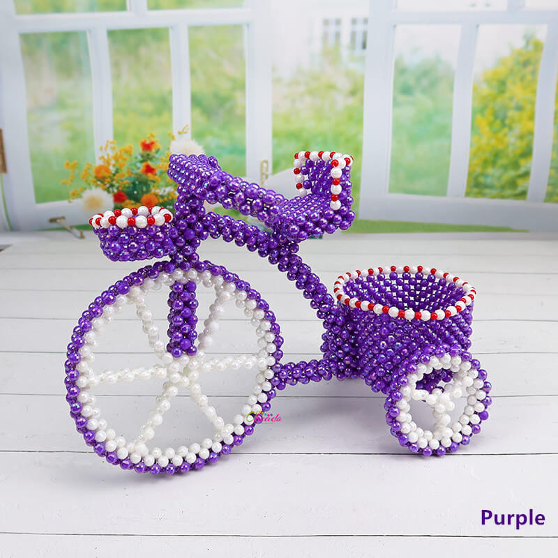 Bicycle Pen Holder Beaded Home Decor 1