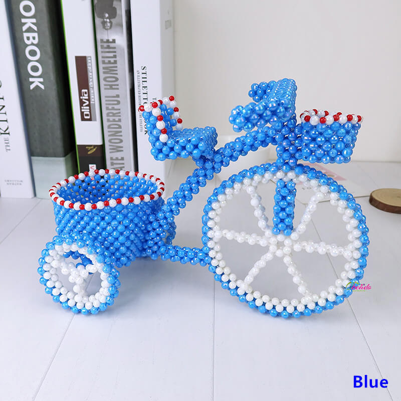 Bicycle Pen Holder Beaded Home Decor - Image 2