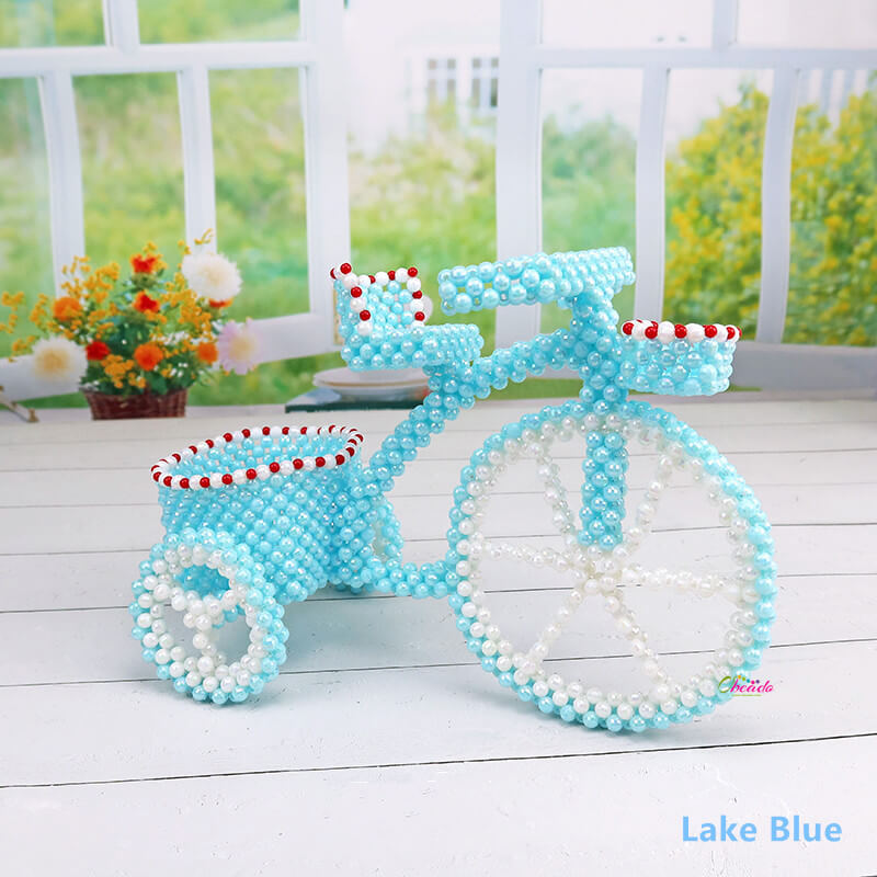 Bicycle Pen Holder Beaded Home Decor 3