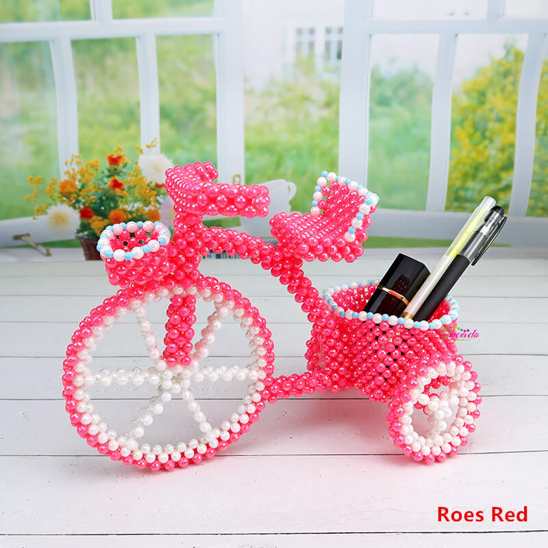 Bicycle Pen Holder Beaded Home Decor - Image 7