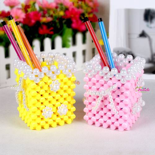 Kawaii Pen Holder Beaded Home Decor 1