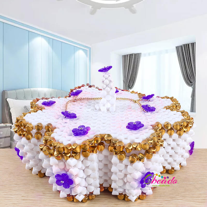 Octagon Candy Tray Beaded Home Decor - Image 6