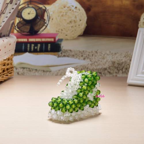 Shoe Shape Pen Holder Beaded Home Decor 4