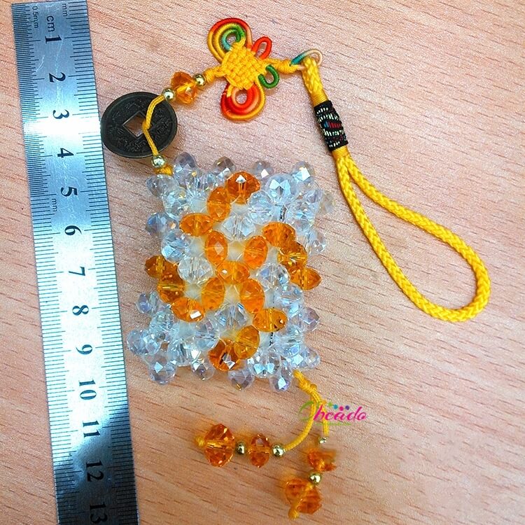Flower Car Pendant Handmade Beaded Craft - Image 5