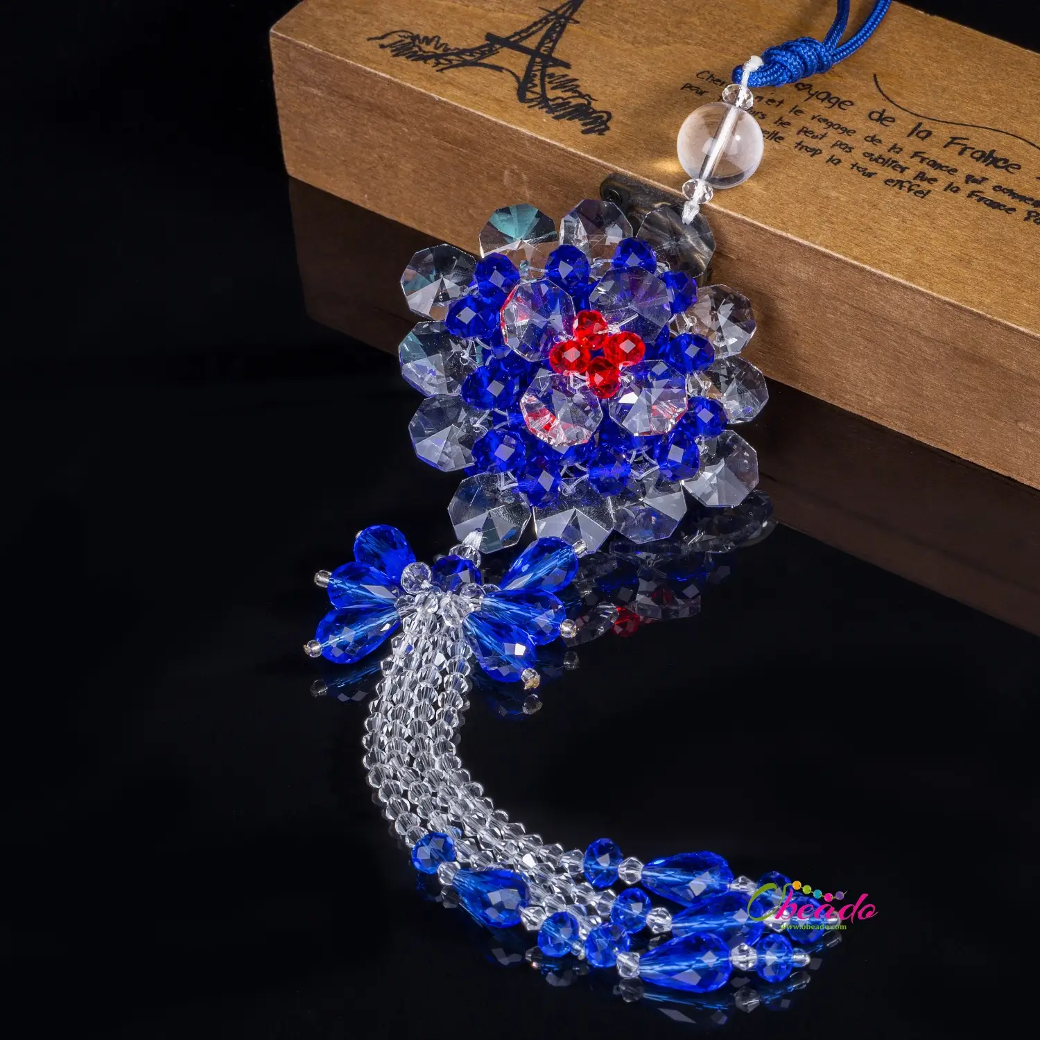 Flower Style Pendant Handmade Beaded Craft - Image 2