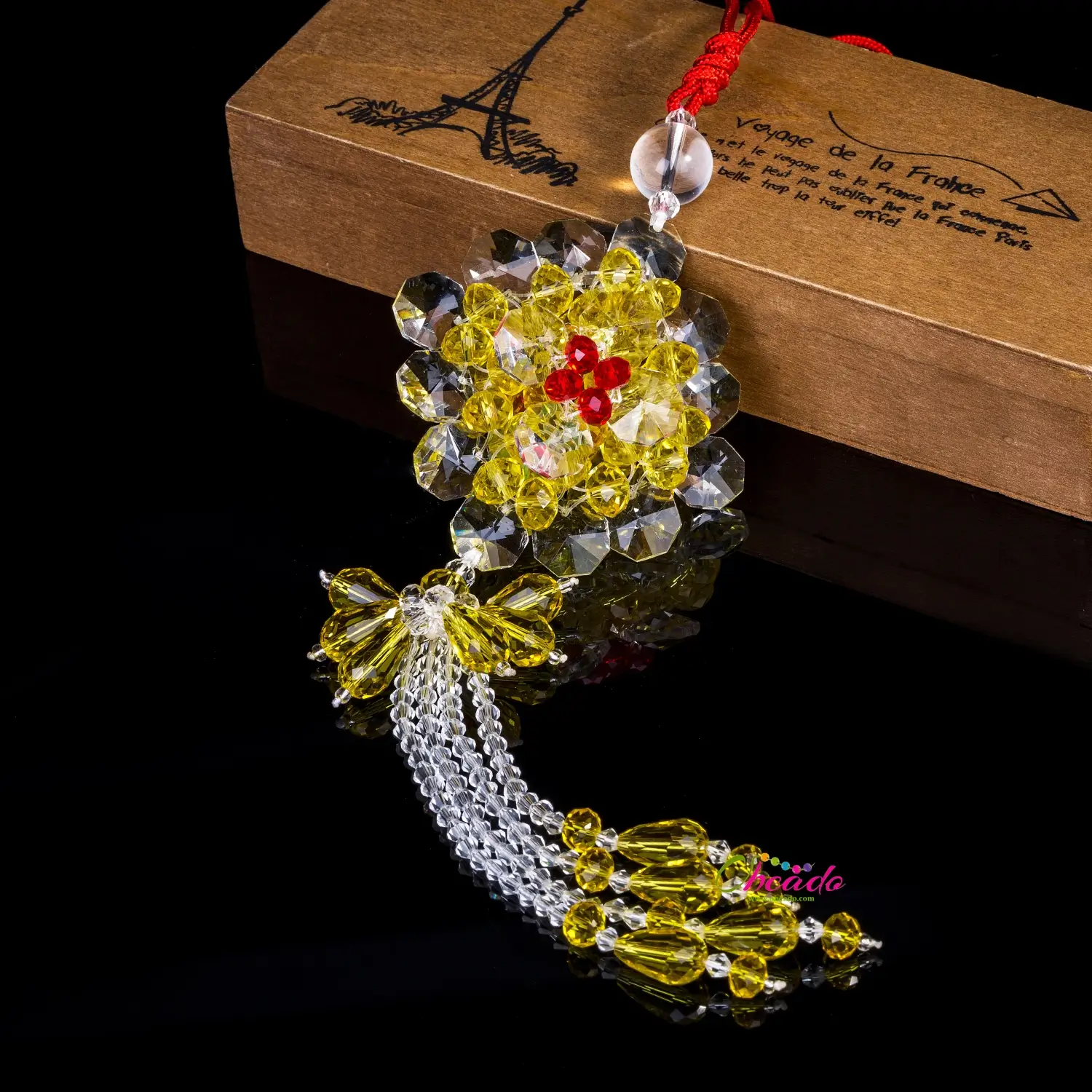 Flower Style Pendant Handmade Beaded Craft - Image 4