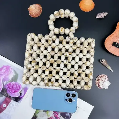 Acrylic Beaded Clutch Bag for Wedding 1 - Obeado