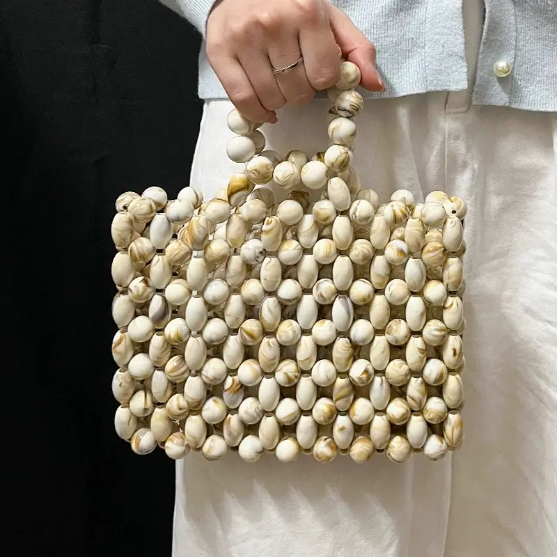 Acrylic Beaded Clutch Bag for Wedding - Image 4