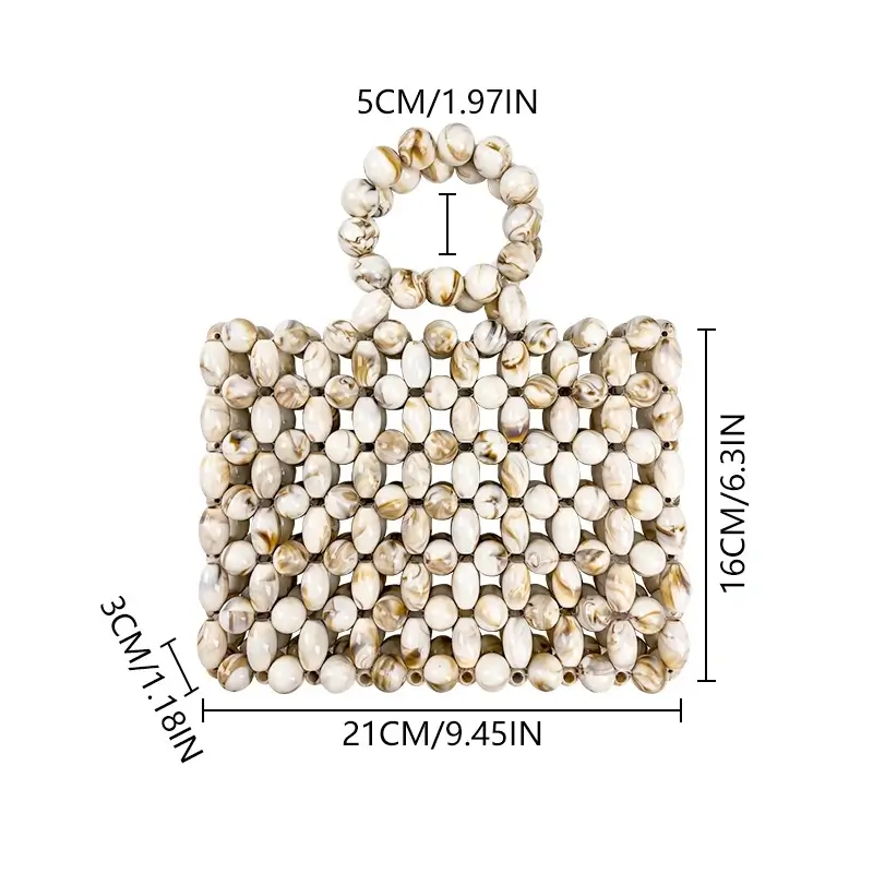 Acrylic Beaded Clutch Bag for Wedding - Image 5