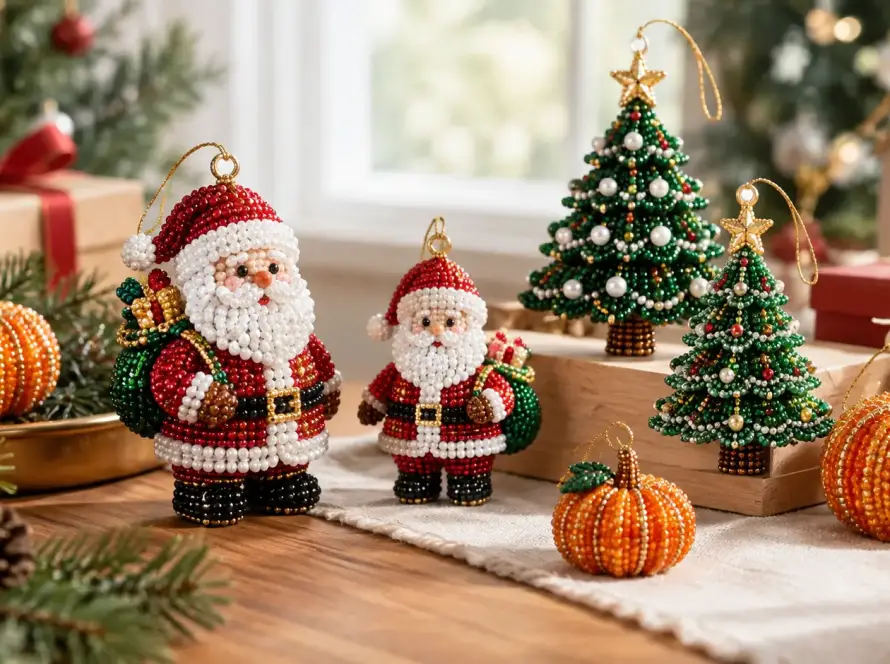 Beaded Christmas Ornaments - Santa, Trees, and Pumpkin Charms - A Wholesale Overview - Cover
