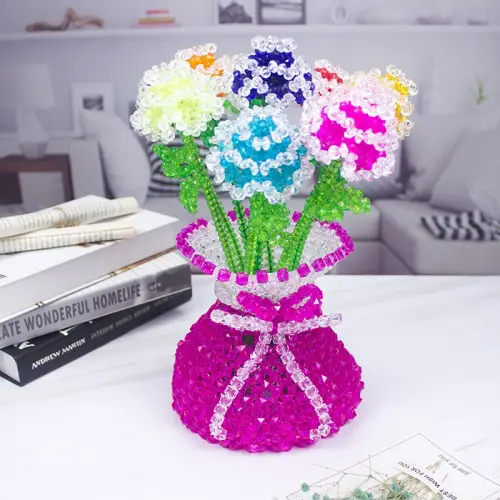 Handmade Bowknot Beaded Flower Vase 1