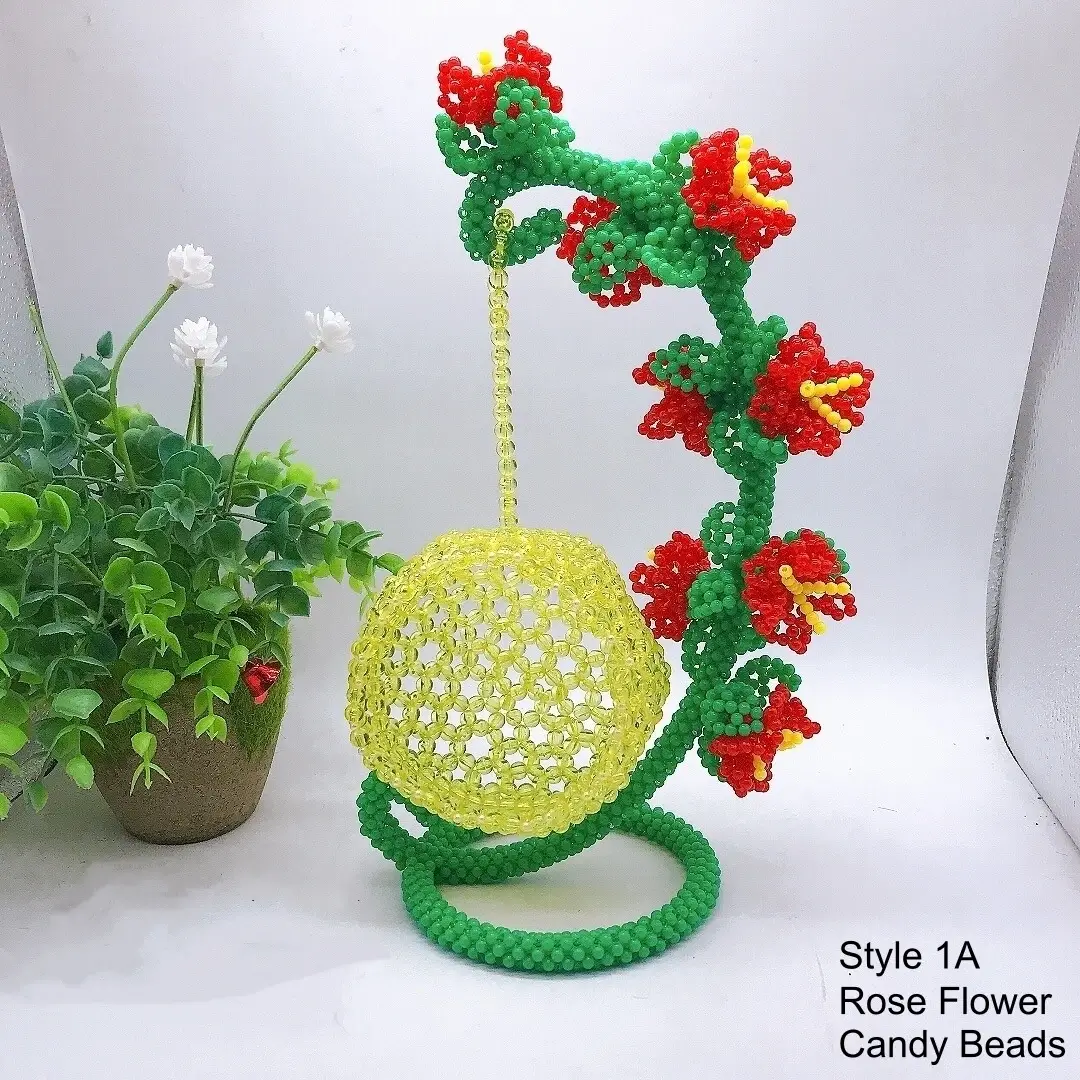 Hanging Basket Ornament Beaded Home Décor - Image 4