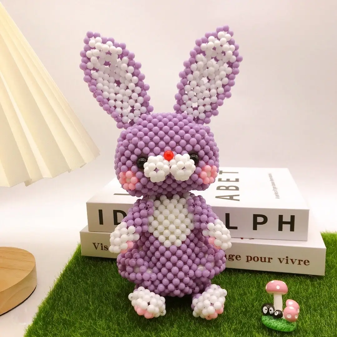 Long Ears Rabbit Beaded Animal Figurine - Image 2