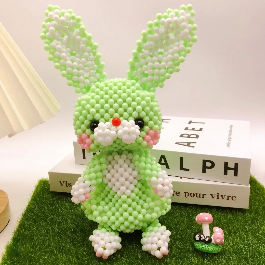 Long Ears Rabbit Beaded Animal Figurine - Image 3