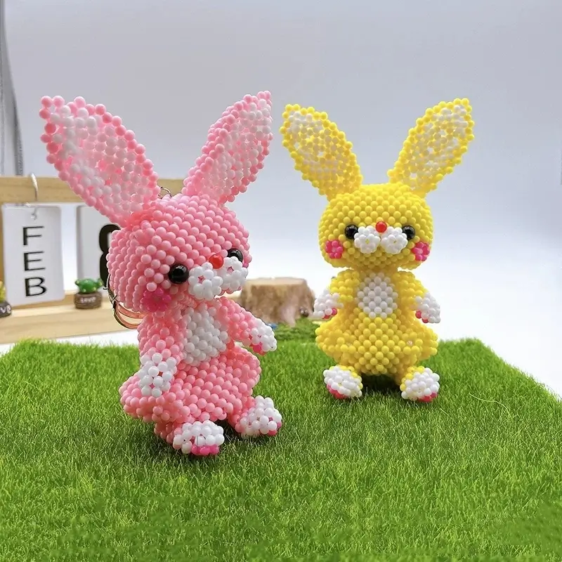 Long Ears Rabbit Beaded Animal Figurine - Image 7