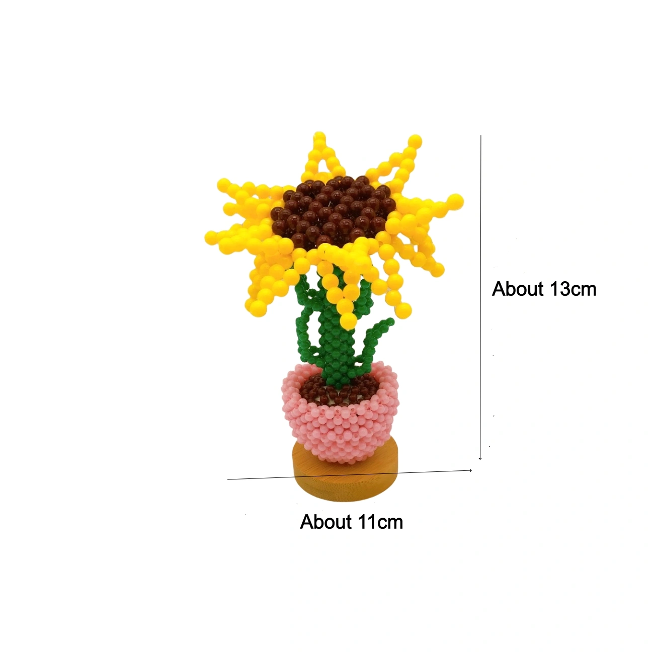 Small Potted Plant Ornament Beaded Home Décor - Image 8