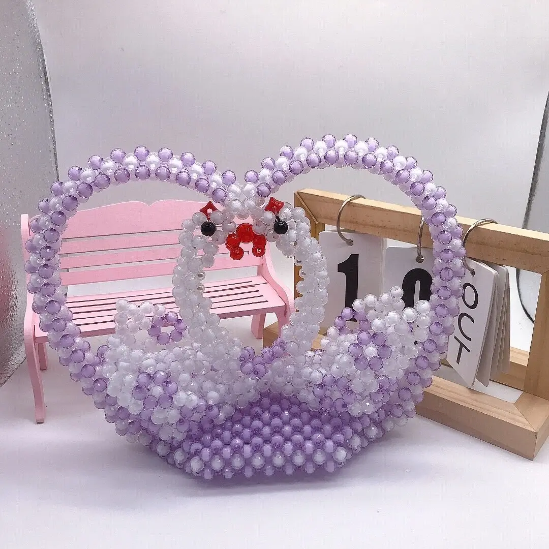 Swan Wedding Ornament Beaded Home Décor - Image 3