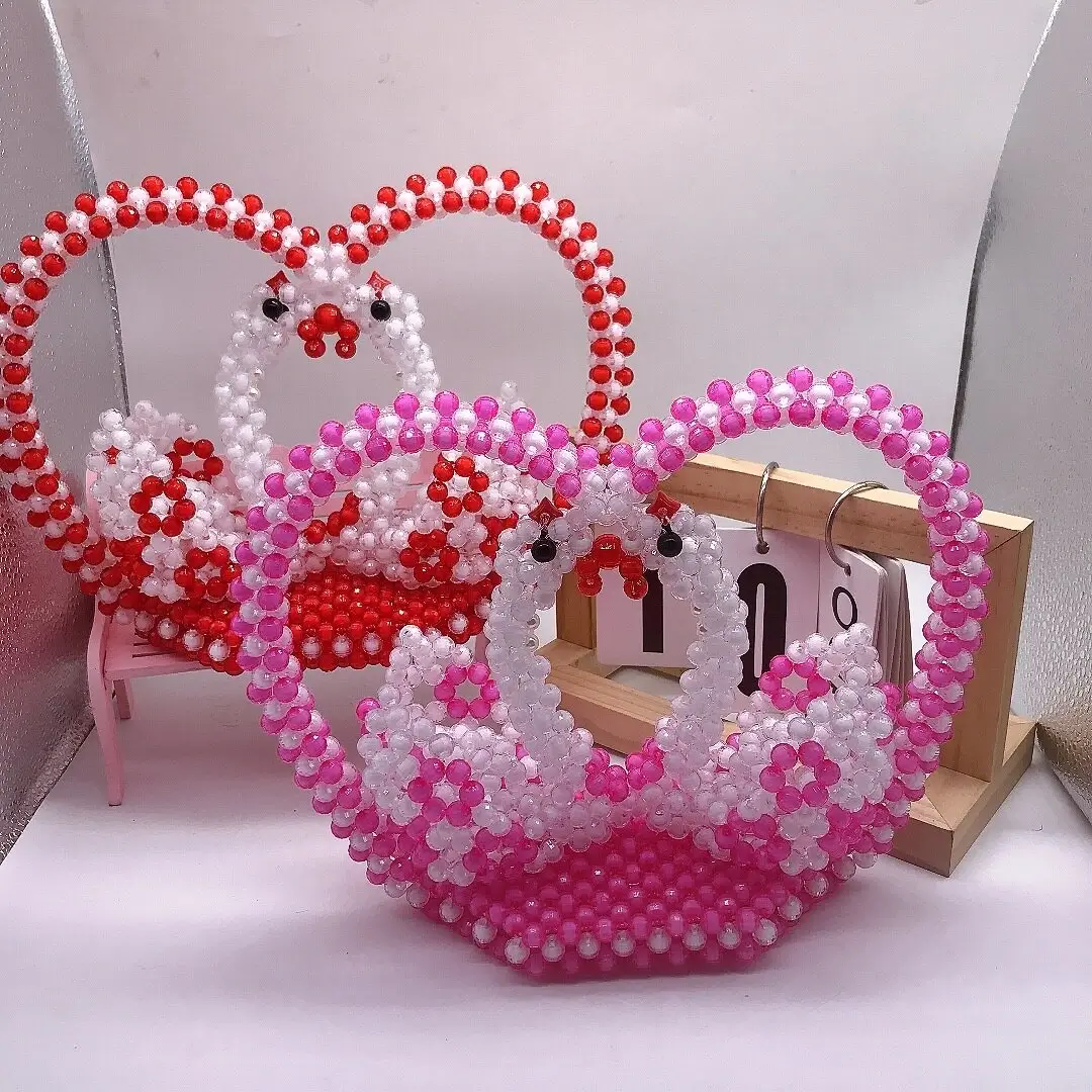 Swan Wedding Ornament Beaded Home Décor - Image 4