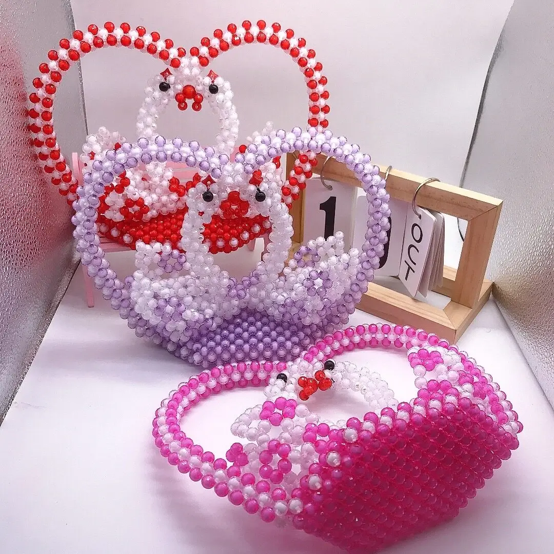 Swan Wedding Ornament Beaded Home Décor - Image 5