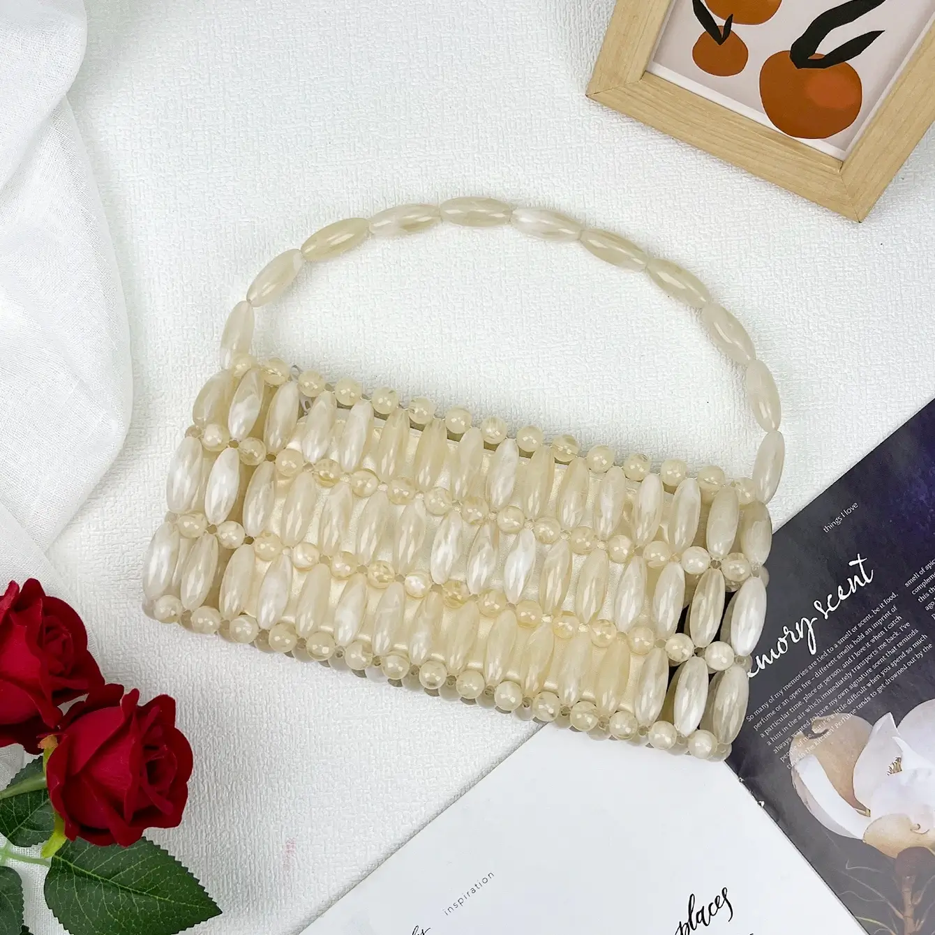 Vintage Hand Beaded Evening Bag Supply - Image 4