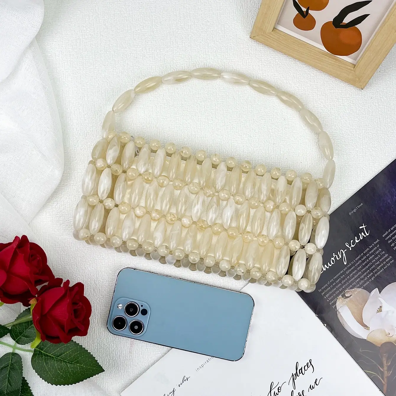 Vintage Hand Beaded Evening Bag Supply - Image 5