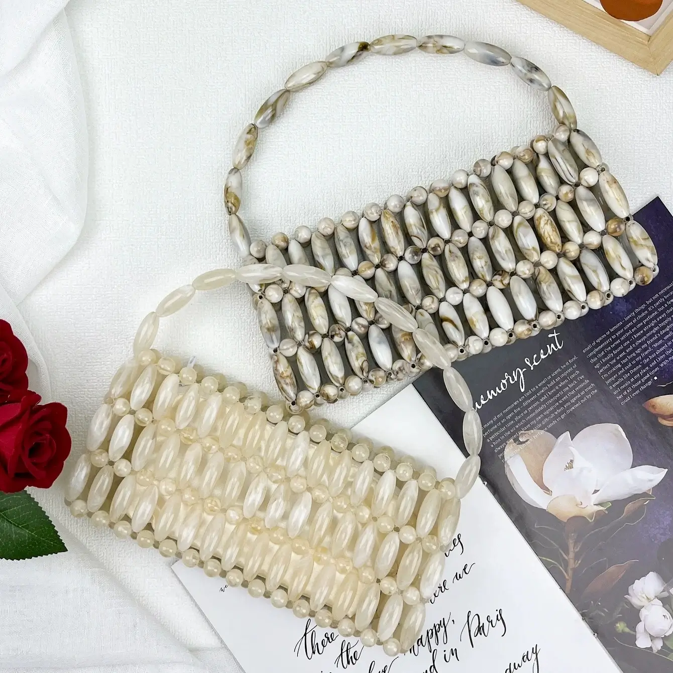 Vintage Hand Beaded Evening Bag Supply - Image 7
